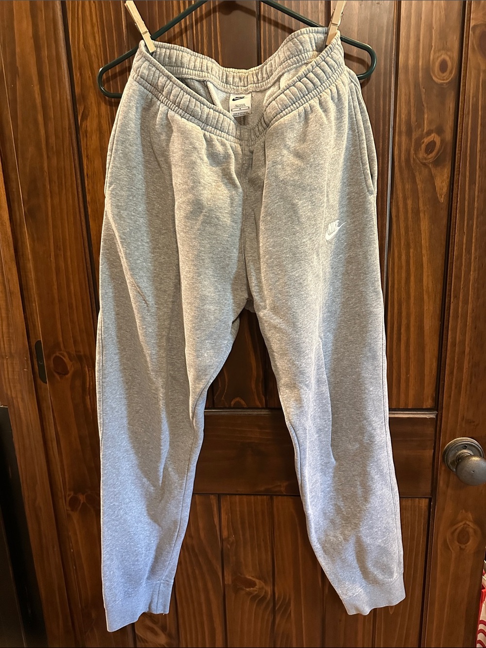 Nike Gray Men's Fleece Joggers with Swoosh